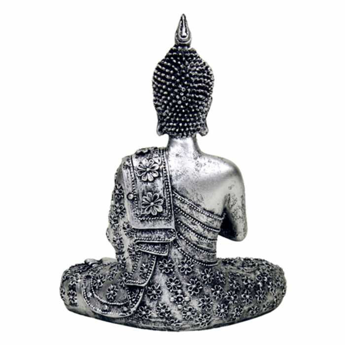 Άγαλμα Βούδα για κεριά ρεσώ (Ασημί) Βουδιστικά - Ινδουιστικά