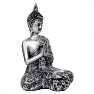 Άγαλμα Βούδα για κεριά ρεσώ (Ασημί)