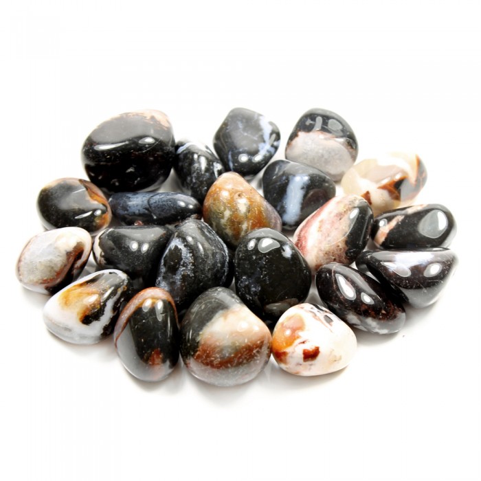 Σαρδόνυχας Μαύρος - Sardonyx Black Βότσαλα - Πέτρες (Tumblestones)