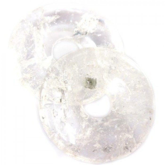 Κρύσταλλος Χαλαζία - Crystal Quartz donut Μενταγιόν