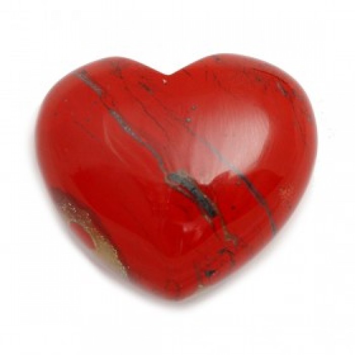 Ημιπολυτιμος Λιθος - Καρδιά από Ίασπι Κόκκινο 