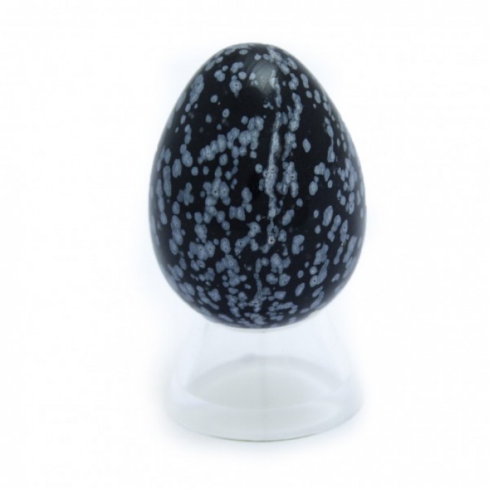 Ημιπολυτιμοι λιθοι - Αυγό Οψιδιανός νιφάς - Snowflake Obsidian Διάφορα σχήματα