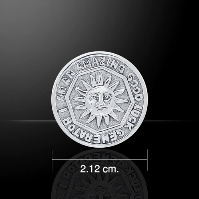 Ενεργειακό Νόμισμα Καλοτυχίας 'Ηλιος (Ασήμι) Φυλαχτά Νομίσματα