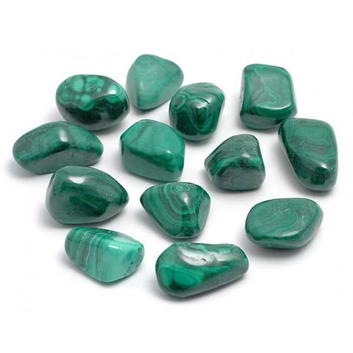 Ημιπολυτιμοι λιθοι - Μαλαχίτης - Malachite (Ζαΐρ) Βότσαλα - Πέτρες (Tumblestones)