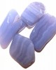 Ημιπολυτιμοι λιθοι - Δαντελοειδής Μπλε Αχάτης (Agate Blue Lace) Βότσαλα - Πέτρες (Tumblestones)