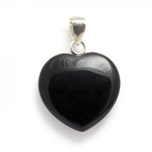 Καρδιά Μαύρου Οψιδιανού (μενταγιόν) - Obsidian Black