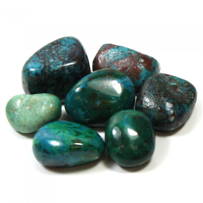 Χρυσόκολλα - Chrysocolla (Ναμίμπια) Βότσαλα - Πέτρες (Tumblestones)