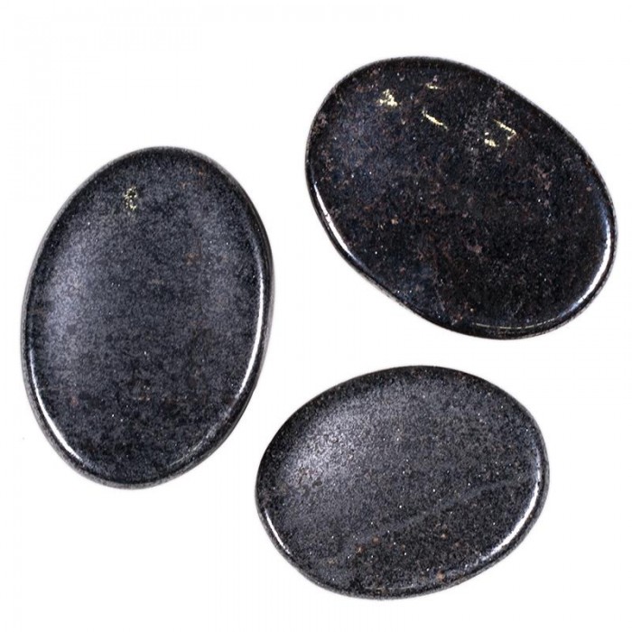 Ημιπολυτιμοι λιθοι - Palm Stone - Αιματίτη (Hematite) Πέτρες παλάμης (Palm Stones)