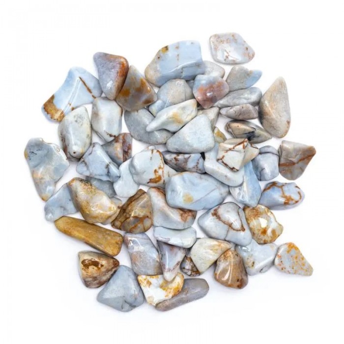 Μπλε Χαλκηδόνιος- Blue Chalcedony Βότσαλα - Πέτρες (Tumblestones)