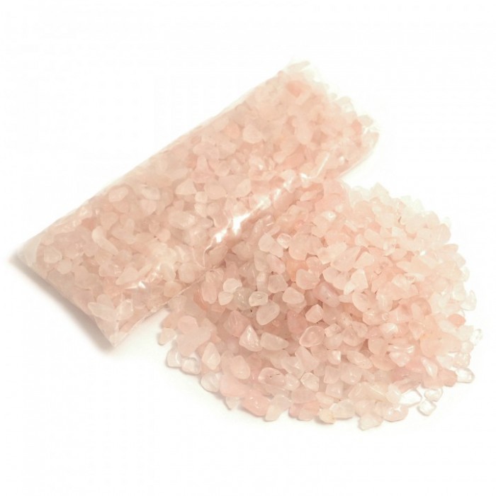 Ημιπολυτιμοι λιθοι - Chip Ροζ Χαλαζία 100gr (Rose Quartz) Βότσαλα - Πέτρες (Tumblestones)