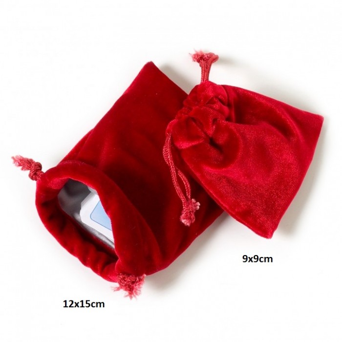 Ημιπολυτιμοι λιθοι - Βελούδινο πουγκί κόκκινο 9x9cm Πουγκιά φύλαξης ταρώ