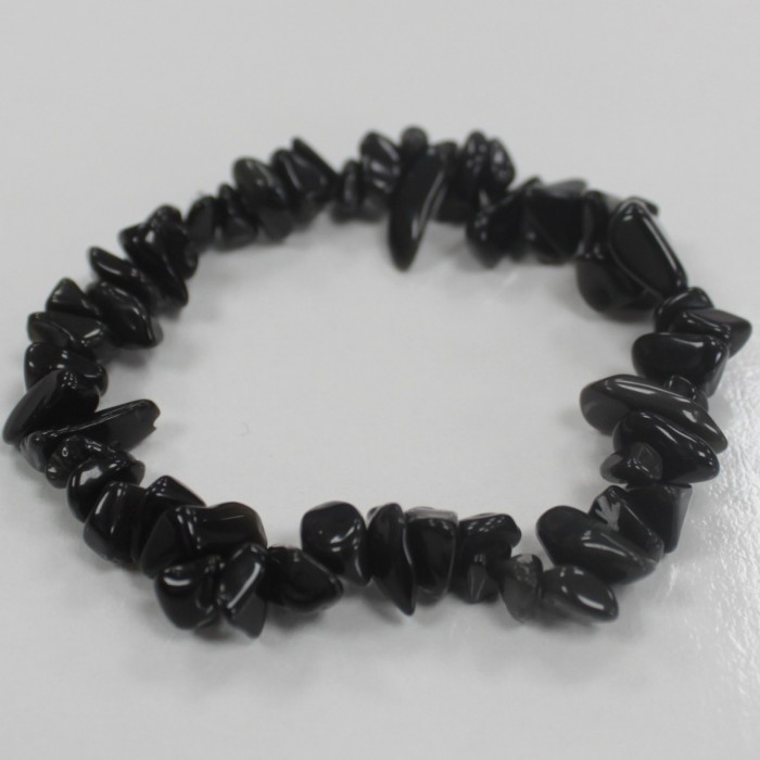 Ημιπολυτιμοι λιθοι - Βραχιόλι από Μαύρο Αχάτη - Black Agate Bracelet Κοσμήματα λίθων - Βραχιόλια