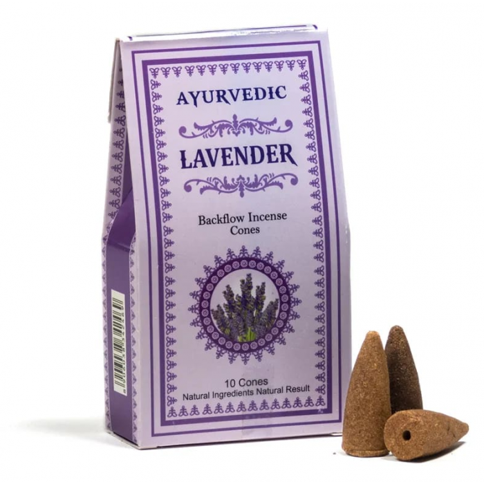 Κώνοι οπίσθιας ροής Backflow Ayurvedic Λεβάντα - Lavender (10 τεμ) Backflow Οπίσθιας Ροής Βάσεις - Κώνοι
