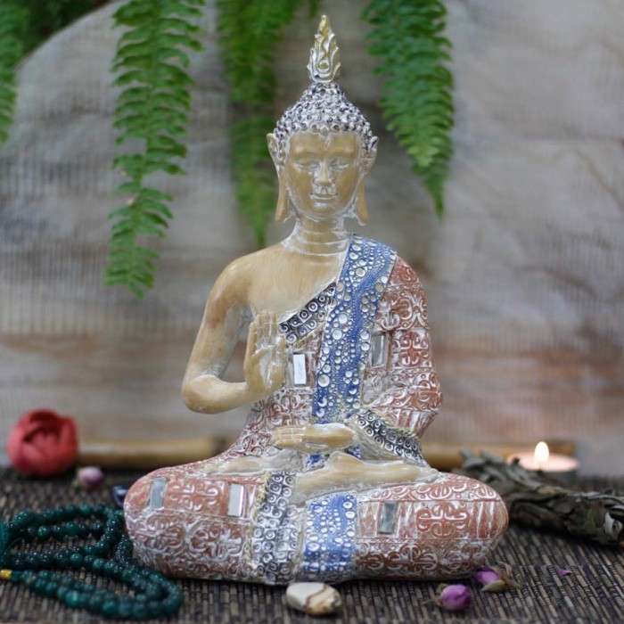 Βούδας Άγαλμα Προστασία Τερακότα 26cm Βουδιστικά - Ινδουιστικά