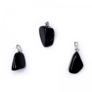 Μενταγιόν Μαύρου Οψιδιανού  - Black Obsidian