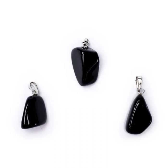 Μενταγιόν Μαύρου Οψιδιανού  - Black Obsidian Μενταγιόν