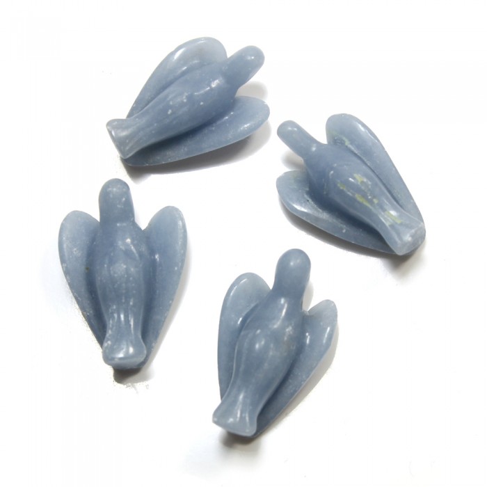 Ημιπολυτιμοι λιθοι - Αγγελάκι Αγγελίτη τσέπης 2.5cm (Angelite) Άγγελοι