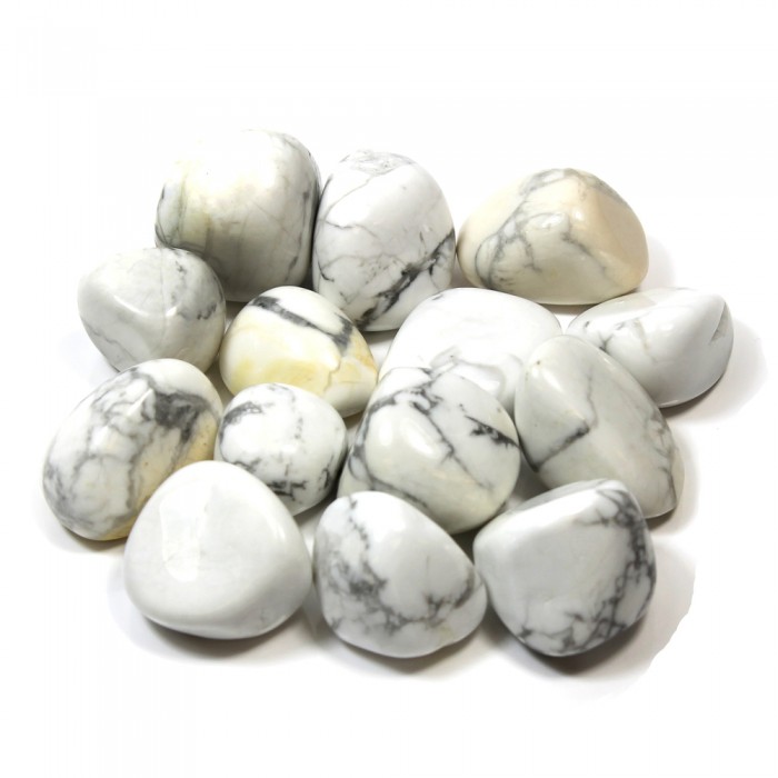 Χαουλίτης Λευκός - Howlite Βότσαλα - Πέτρες (Tumblestones)