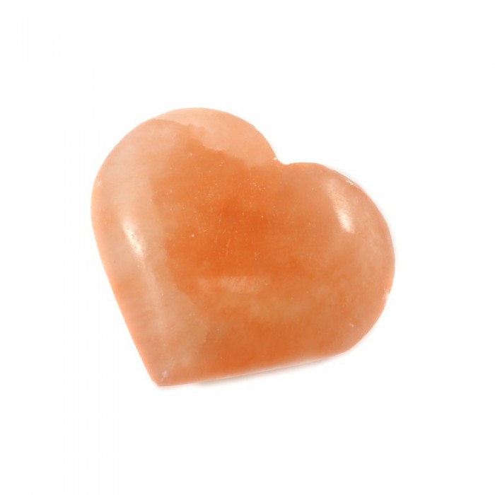 Ημιπολυτιμος Λιθος - Καρδιά Σεληνίτη Πορτοκαλί 7cm (Selenite Orange) Καρδιές