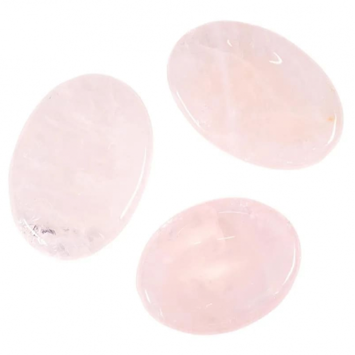 Ημιπολυτιμοι λιθοι - Palm Stone - Ροζ χαλαζίας 